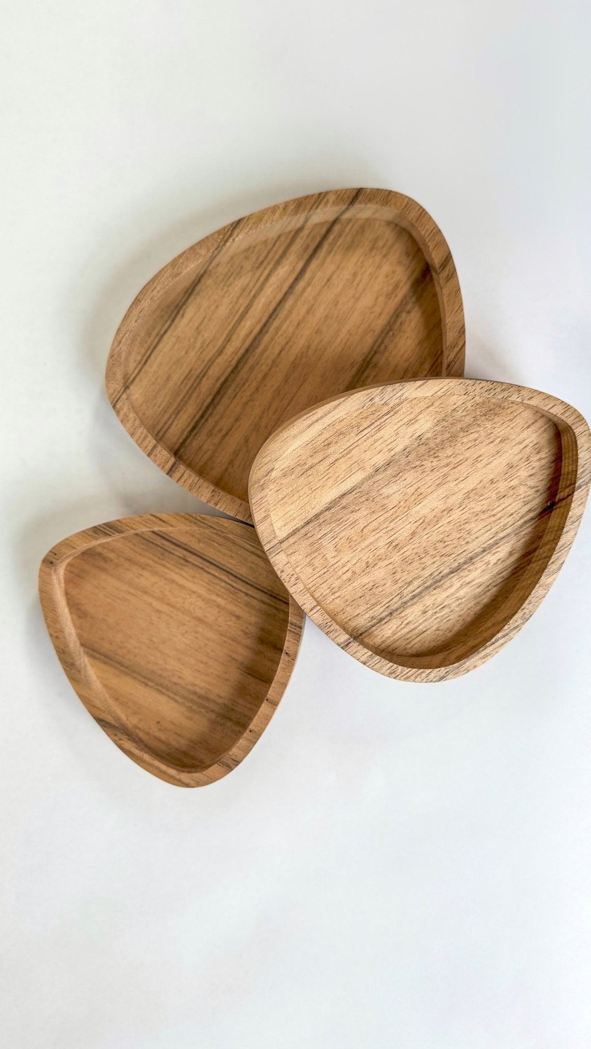 Stackable Acacia Wood Catch Trays - Cypress Creative Co